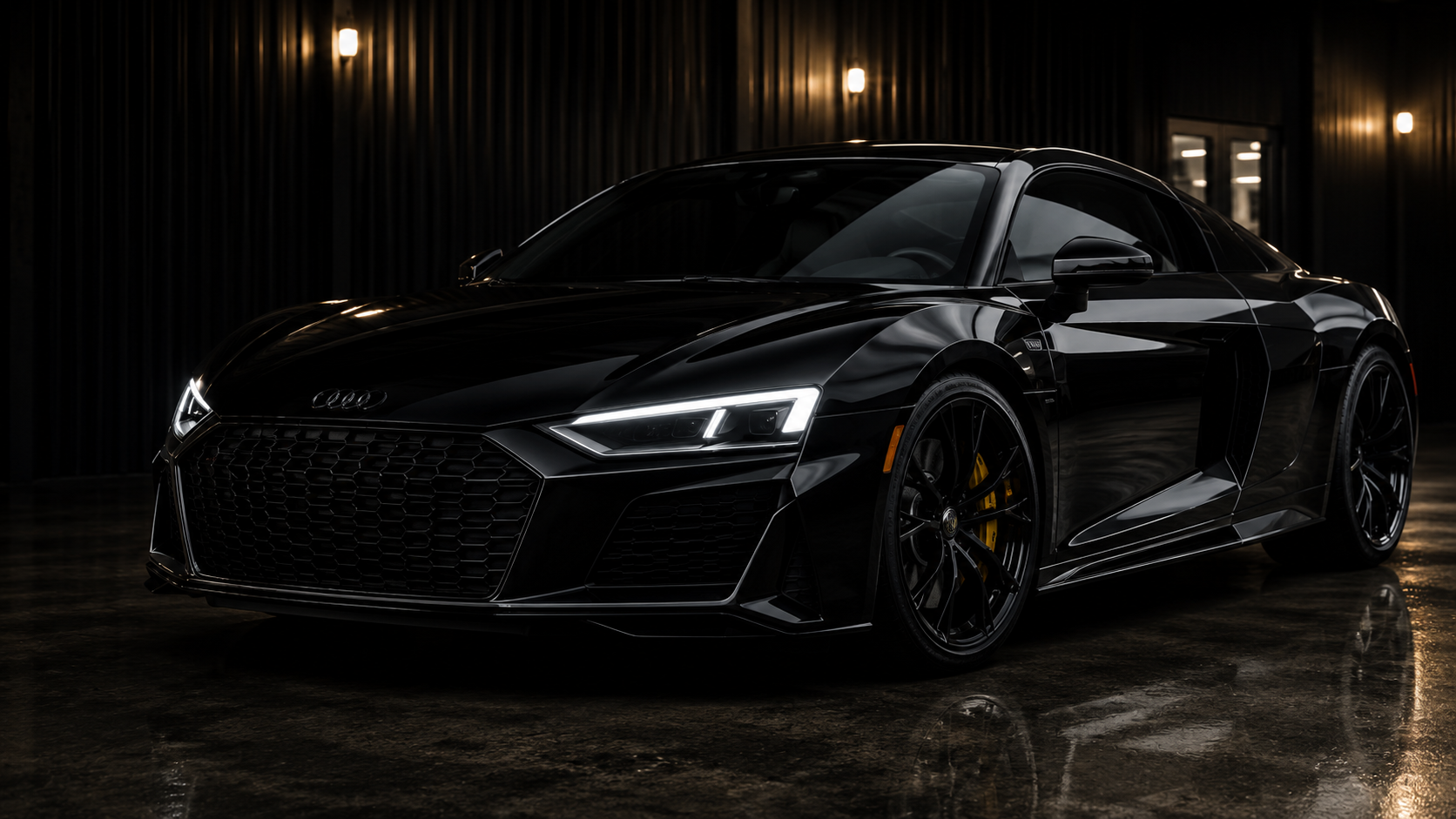 Audi noire avec covering et vitres teintées Cover Zone 34 au Pouget